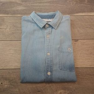 Modern Amusement blue denim bleached washed shirt